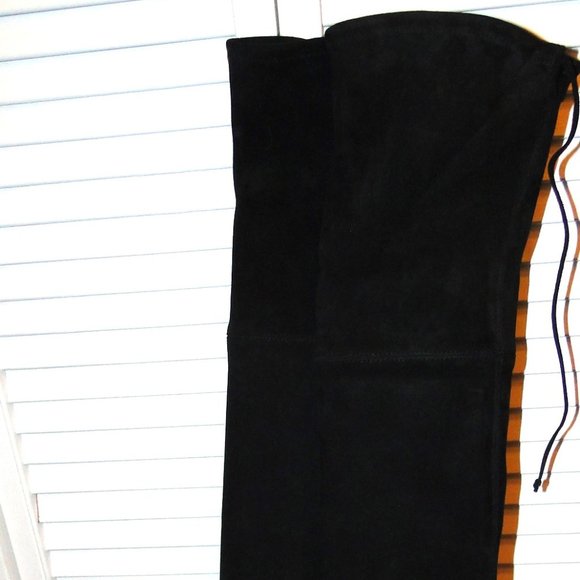 Stuart Weitzman Lowland Black Suede Over The Knee Boots - Picture 5 of 10